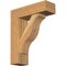 Ekena Millwork Funston Block Rough Sawn Bracket w/ Offset Brace, Western Red Cedar, 6"W x 18"D x 22"H BKT0604X18X22FST05RWR - alternate 1